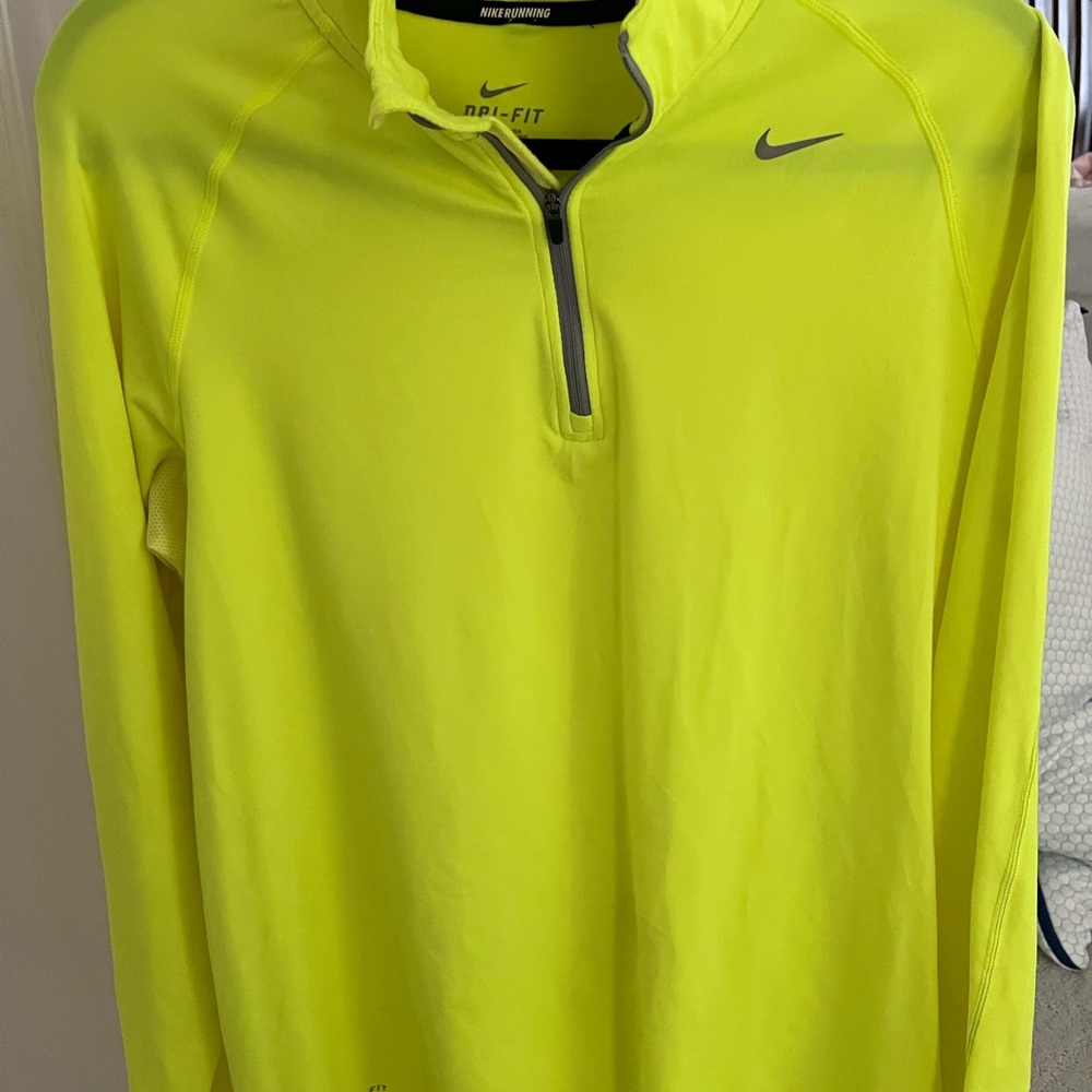 Nike Yellow Performance Jacket With Half-Zip And … - image 3